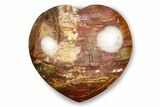 Polished Triassic Petrified Wood Heart - Madagascar #246090-1